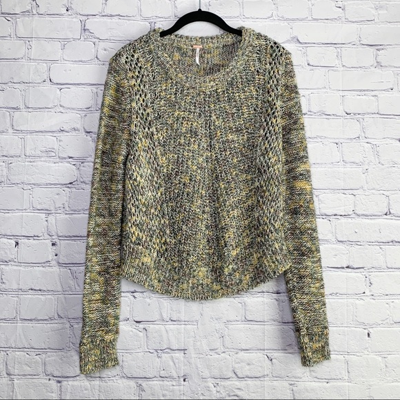 Free People Sweaters - 🌴Free People Marled Knit Sweater Thumbholes Small